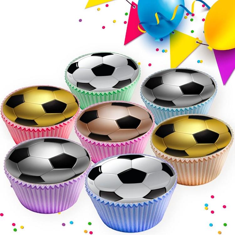 FOOTBALL MIXED BIRTHDAY EDIBLE CUPCAKE TOPPERS CAKE DECORATIONS F-8080 FOOTBALL MIXED BIRTHDAY EDIBLE CUPCAKE TOPPERS CAKE DECORATIONS F-8080
