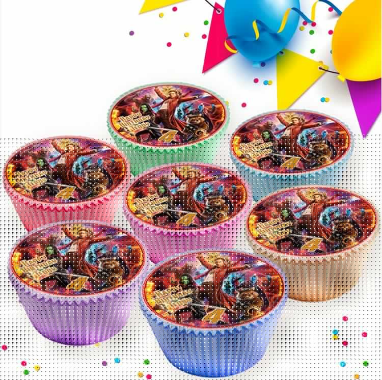 GUARDIANS OF THE GALAXY PERSONALISED EDIBLE ICING CUPCAKE TOPPER DECORATIONS A-05 GUARDIANS OF THE GALAXY PERSONALISED EDIBLE ICING CUPCAKE TOPPER DECORATIONS A-05